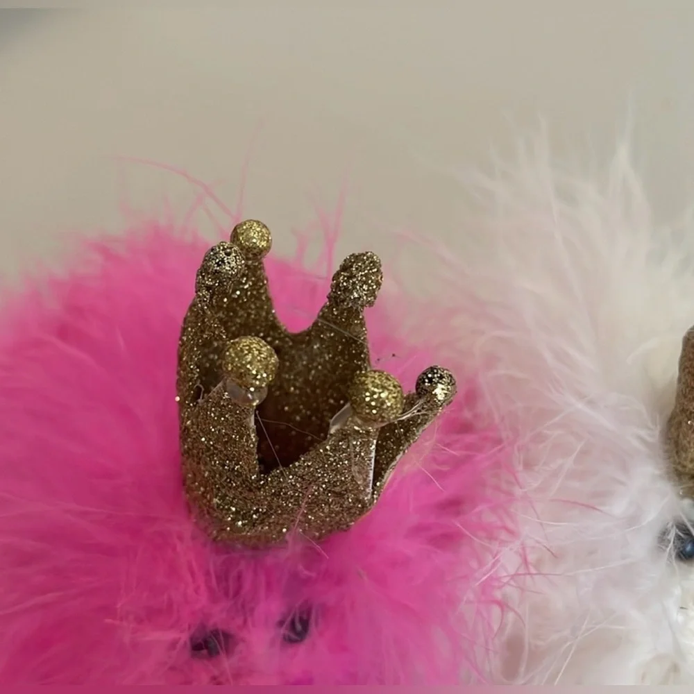 NEW Pier 1 Imports 4ct Marabou Crown Chicks, Assorted